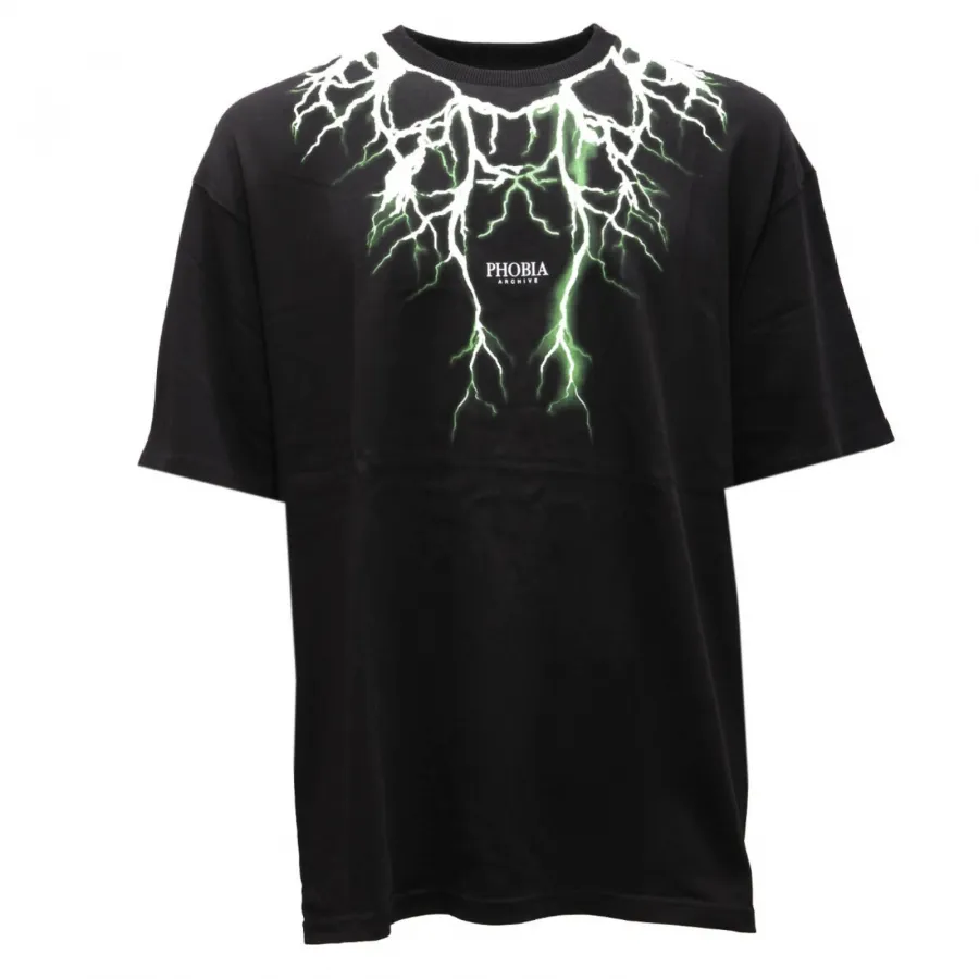 4077AH maglia uomo PHOBIA ARCHIVE black cotton t-shirt men