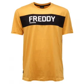 7460AG maglia uomo FREDDY yellow cotton printed t-shirt man