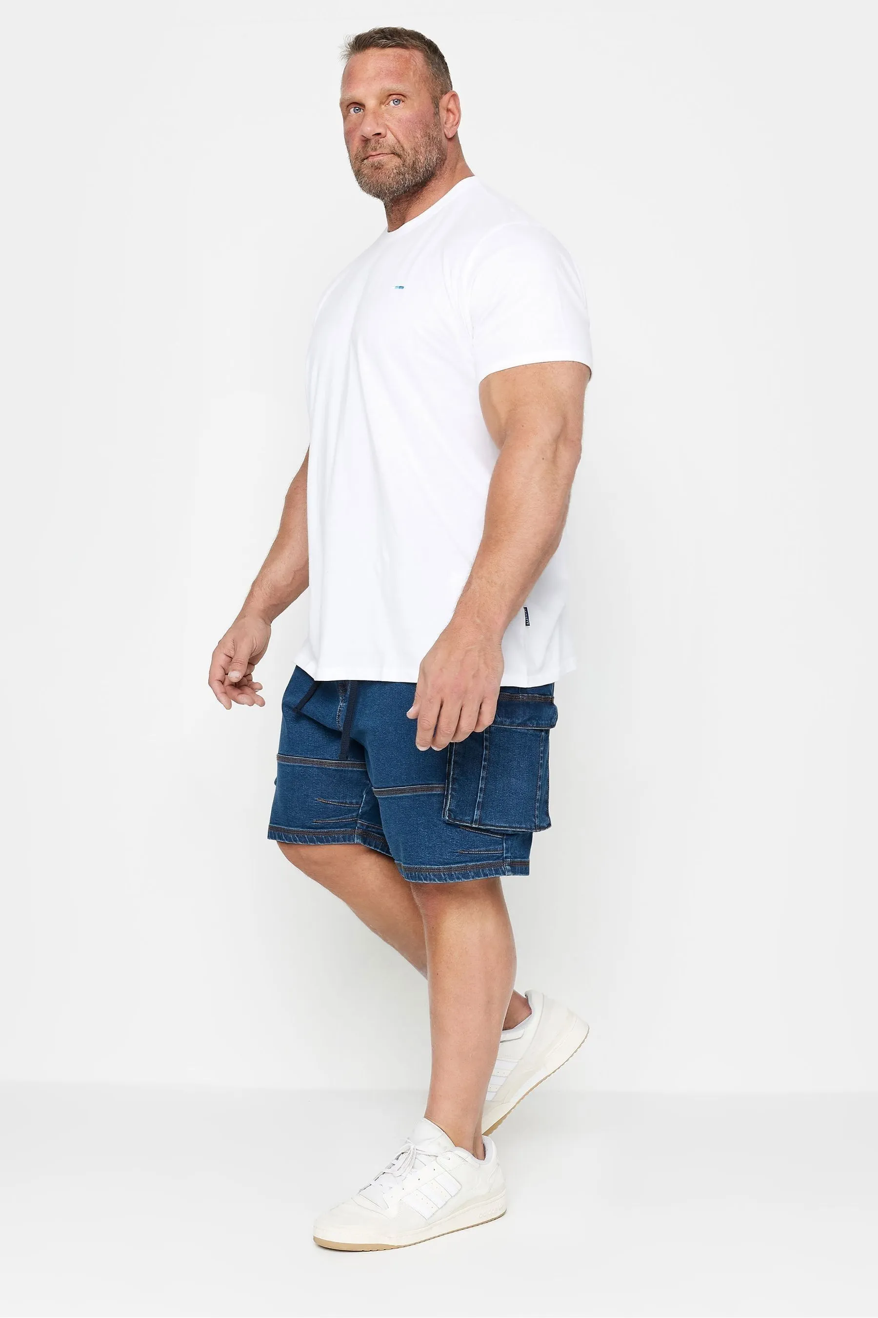BadRhino Big & Tall - Shorts Denim vita elasticizzata