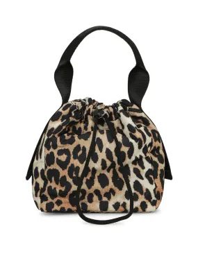 borsa tote con stampa leopardata