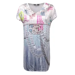 C4464 maglia donna SWEET MATILDA grigio t-shirt woman