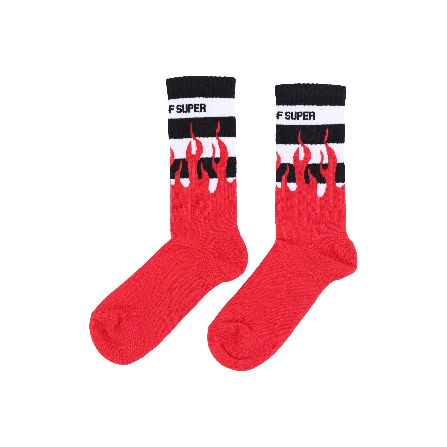 Calza Media Uomo Flames Socks Red/white/black