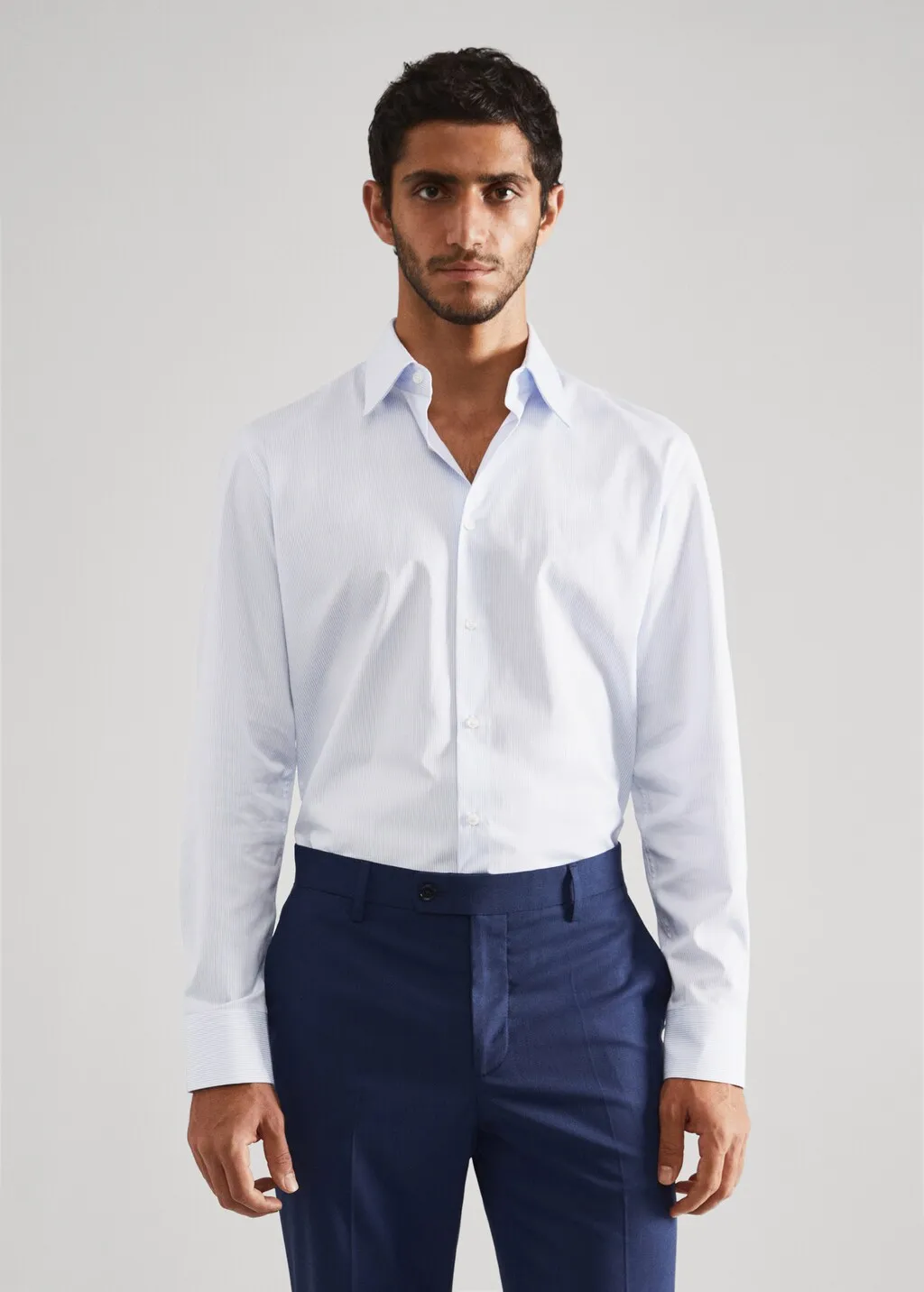 Camicia completo slim fit cotone righe