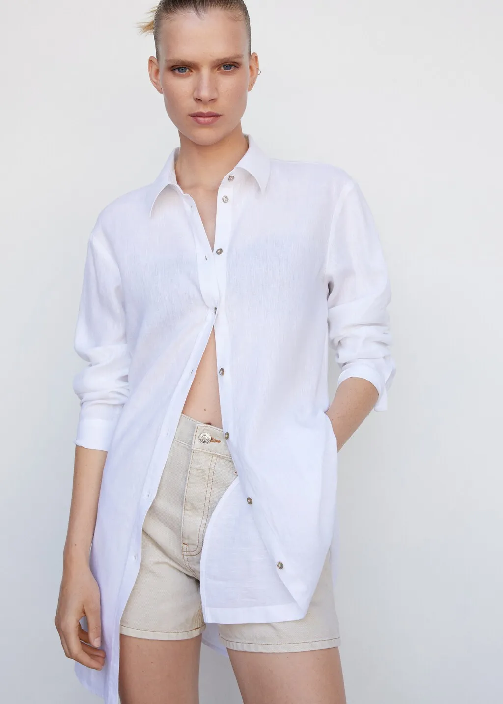 Camicia lino oversize