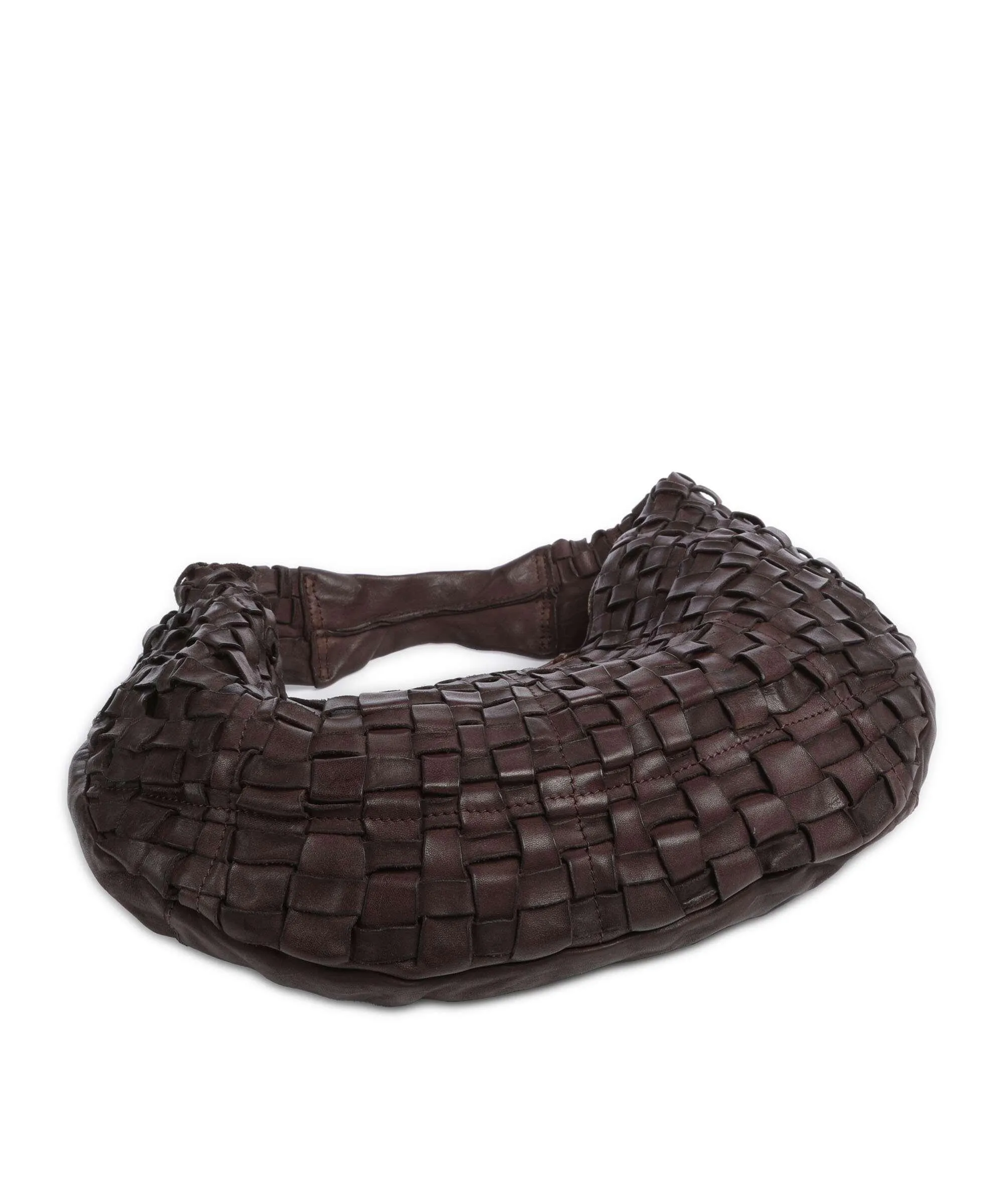  Campomaggi Borsa hobo pelle di vacchetta grana marrone scuro  
