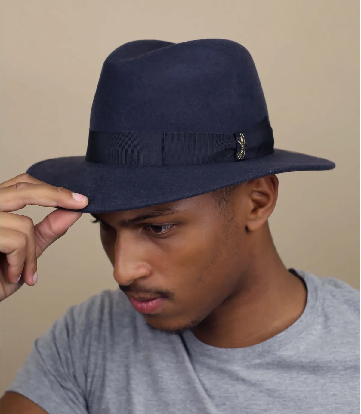 cappello fedora grigio merinosWool Felt anthracite     