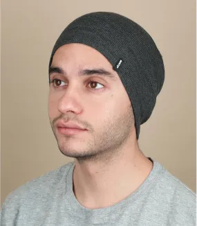   cappello lungo reversibile grigio     Eclipse Beanie Reversible dark heather     