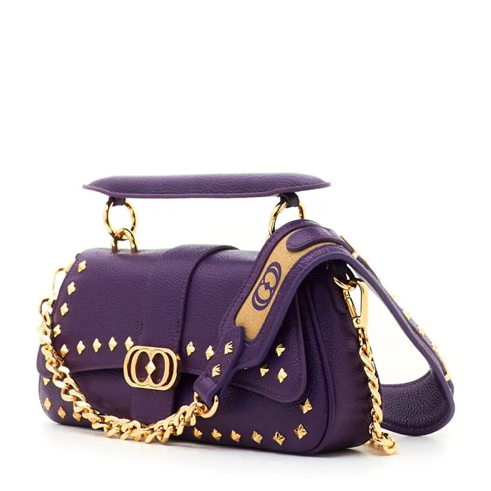 FRIVOLOUS M.HAND BAG TUMBLED LEATHER VIOLET