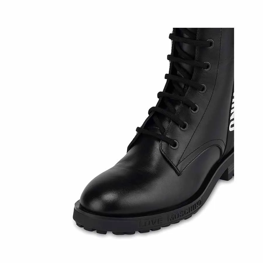 Love moschino anfibio donna combat boot zip