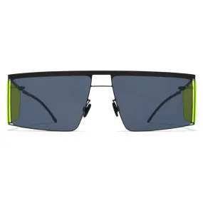 Mykita - HL001 - Mykita & Helmut Lang - Nero Giallo Grigio Scuro - Metal Collection - Occhiali da Sole - Mykita Eyewear