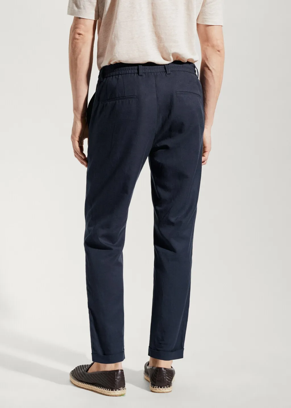 Pantaloni laccio lino-lyocell