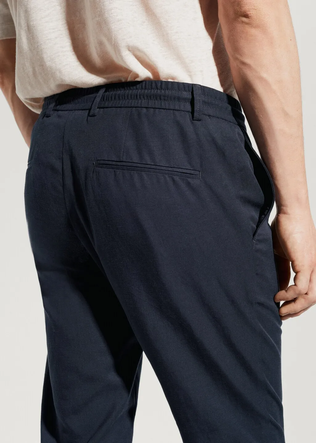 Pantaloni laccio lino-lyocell