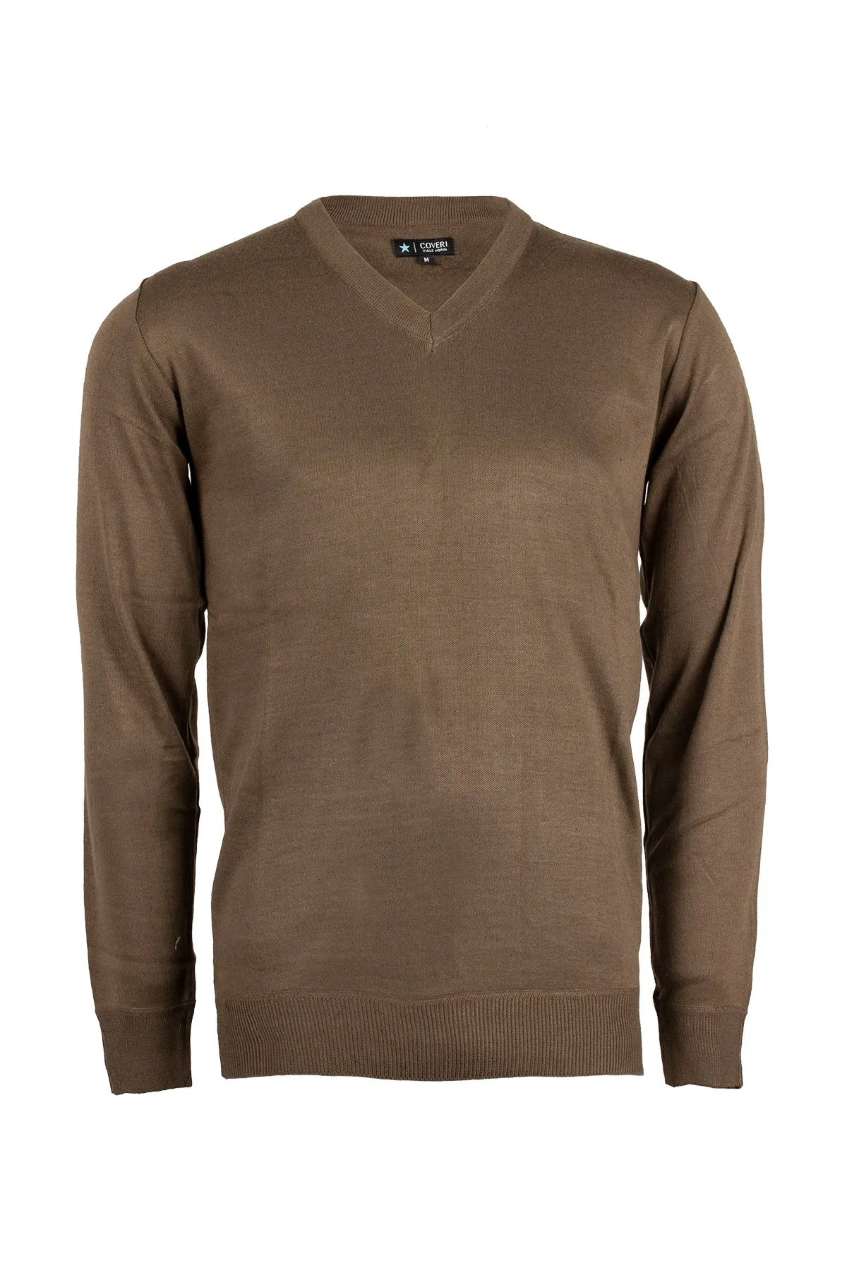 Pullover collo a V uomo tinta unita