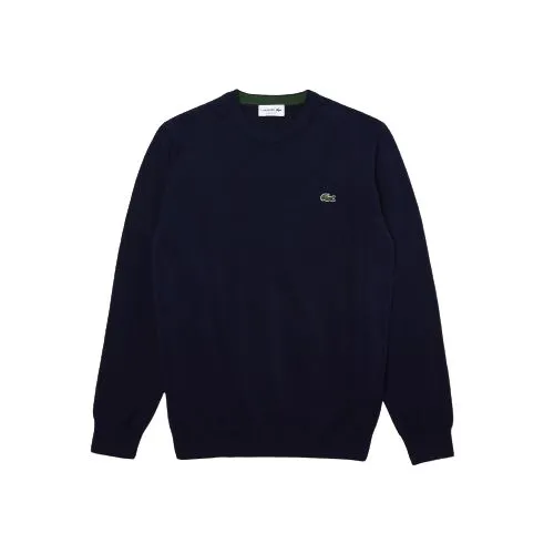 Pullover Girocollo Misto Lana  Uomo Verde