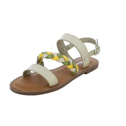 Refresh  Sandalo Kaki con fascia intreccio 