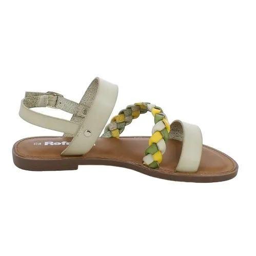 Refresh  Sandalo Kaki con fascia intreccio 
