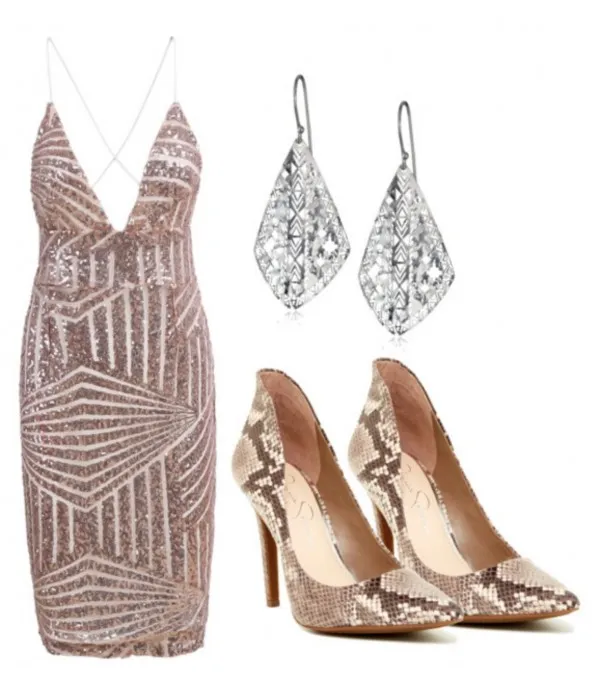 Sequin Stripe Tubino Dress