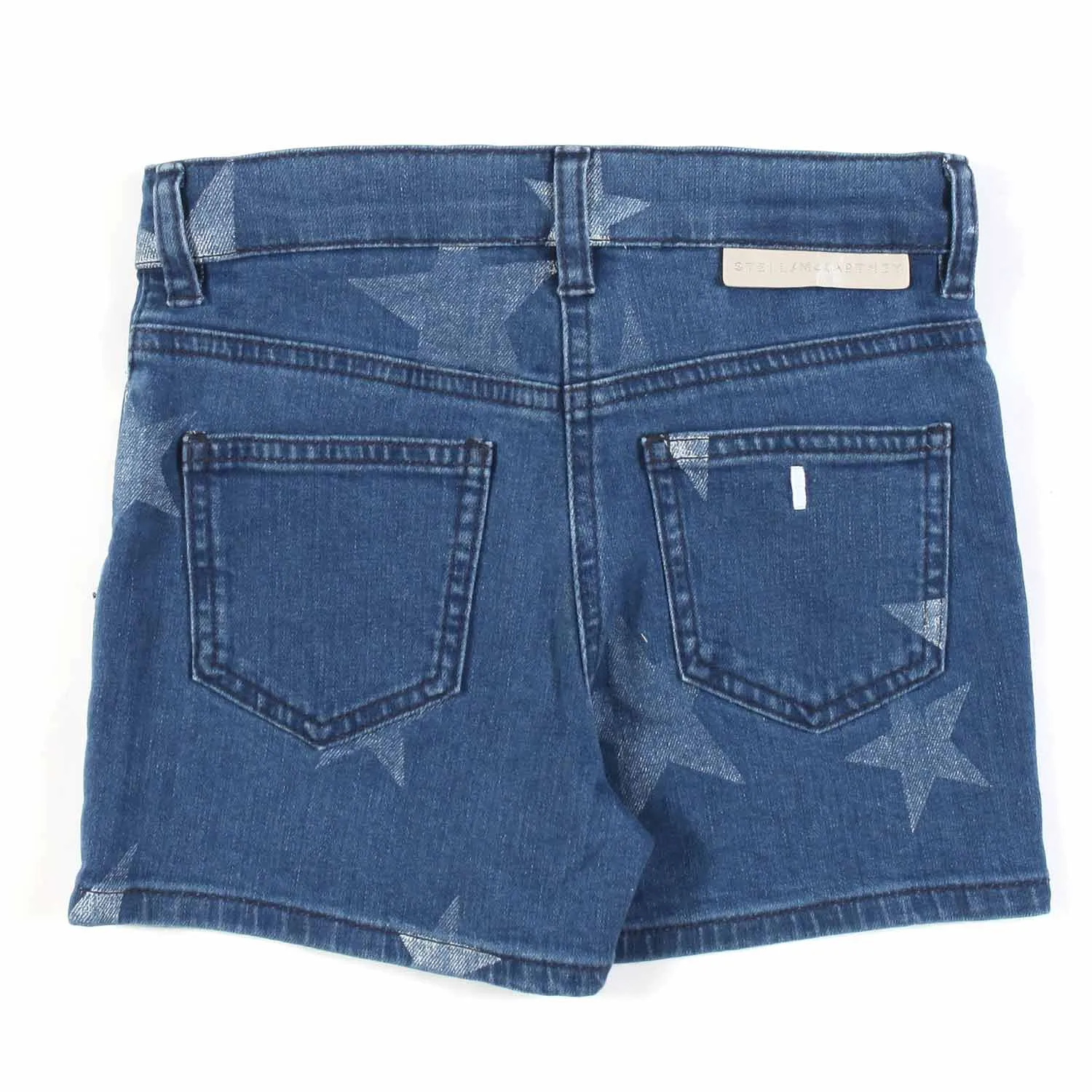 Shorts Denim Blu Con Stelle Bambina E Teen