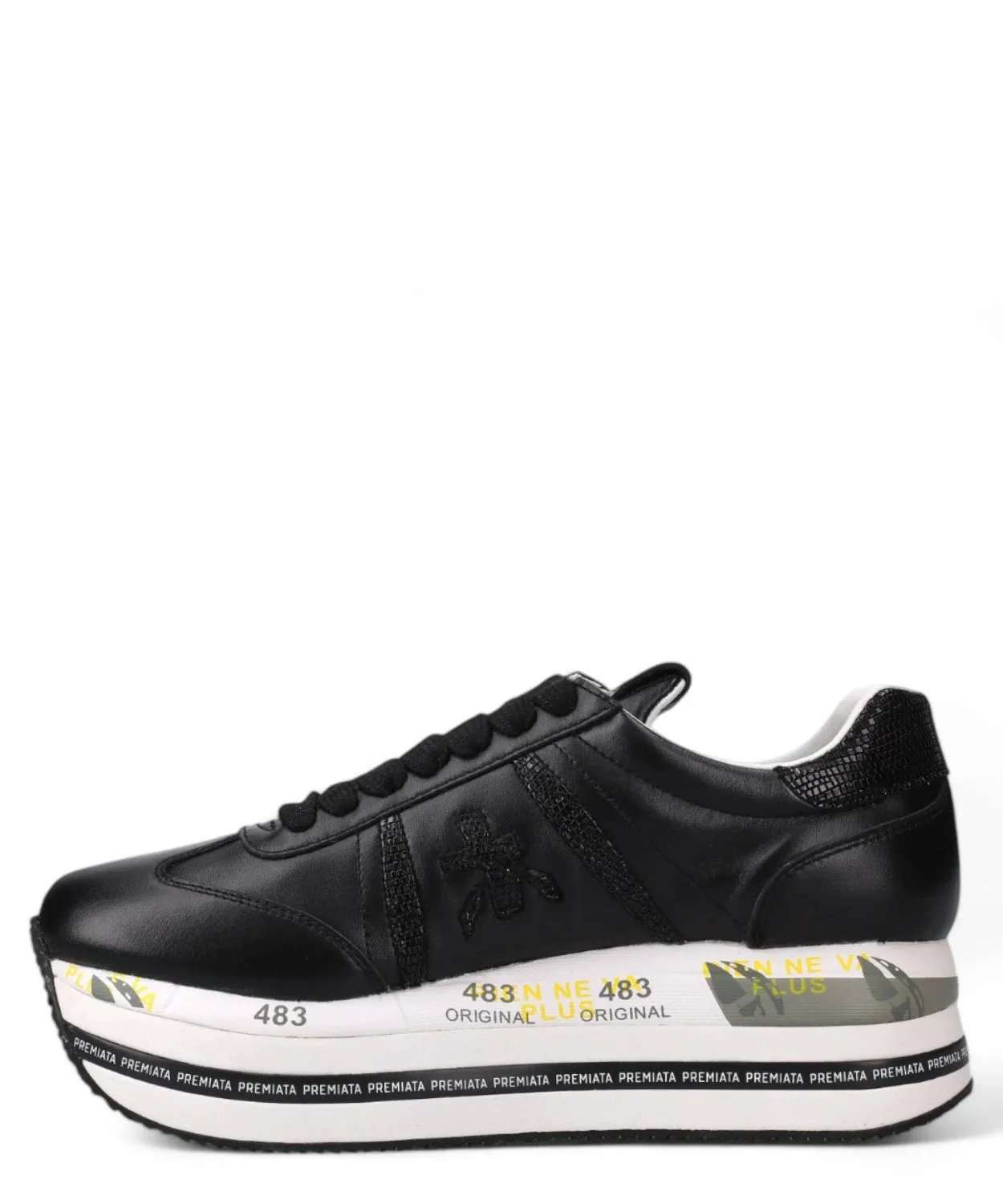 Sneakers Beth 7107 in Pelle con Suola Platform