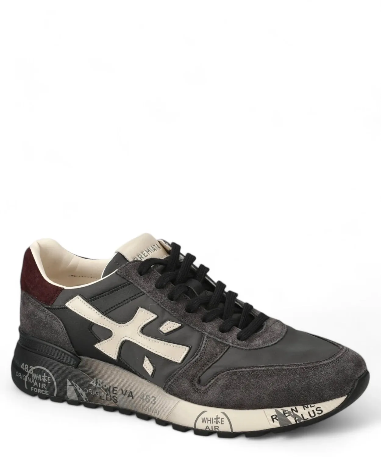 Sneakers Mick 6872 in Tonalità Scure con Dettagli a Contrasto