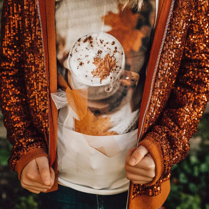 T-SHIRT STAMPA CAPPUCCINO