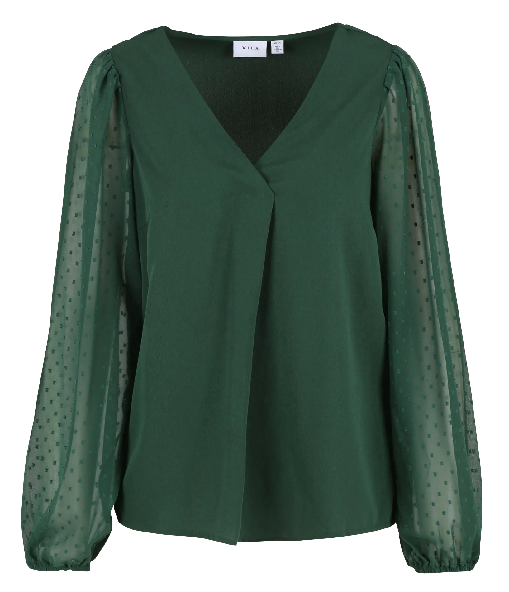  VILA   Top dritto con maniche fantasia | Verde